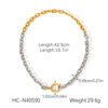 Wholesale Handmade Electroplated Geometric Stainless Steel Cross Buckle Necklace And Bracelet For Women Highend Jewelry
