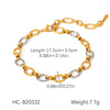 Wholesale Handmade Electroplated Geometric Stainless Steel Cross Buckle Necklace And Bracelet For Women Highend Jewelry