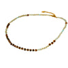 Wholesale Handmade Electroplated Geometric Stainless Steel Seed Bead Ball Chain Necklace For Women