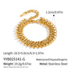 Wholesale Handmade Electroplated Stainless Steel Spring Pattern Jewelry Necklace And Bracelet Set For Women