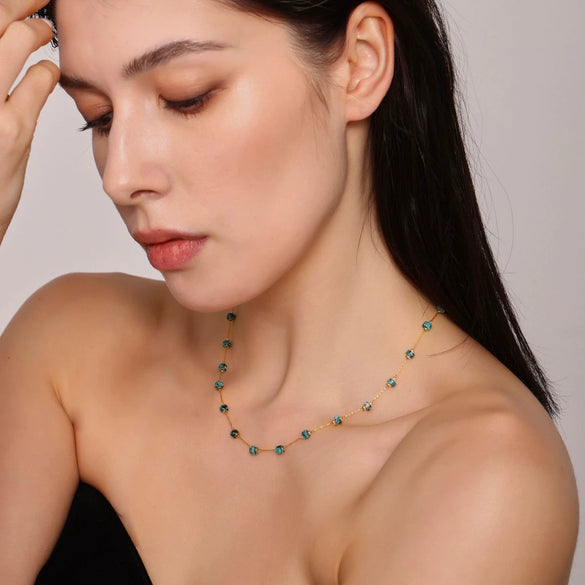 Wholesale Handmade Electroplated Titanium Steel Ferris Wheel Chain Necklace And Bracelet Jewelry For Unisex