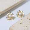 Wholesale Handmade Freshwater Pearl Flower Earrings For Women Highend Sweet And Elegant With Design Sense