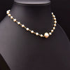 Wholesale Handmade Freshwater Pearl Multi Layer Clavicle And Sweater Chain With Geometric Pattern 925 Silver Retro Style Electroplated