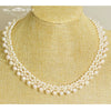 Wholesale Handmade Freshwater Pearl Multi Layer Clavicle And Sweater Chain With Geometric Pattern 925 Silver Retro Style Electroplated