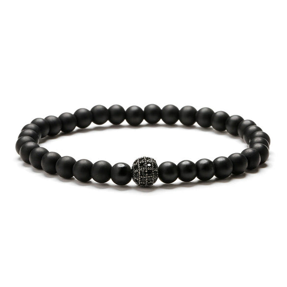 Wholesale Handmade Geometric Agate Stone Beads Stretch Rope Bracelet Unisex