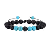 Wholesale Handmade Geometric Agate Tiger Eye Volcanic Stone Unisex Adjustable Bracelet