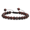 Wholesale Handmade Geometric Agate Tiger Eye Volcanic Stone Unisex Adjustable Bracelet