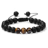Wholesale Handmade Geometric Agate Tiger Eye Volcanic Stone Unisex Adjustable Bracelet