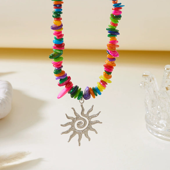 Wholesale Handmade Geometric Alloy Beaded Choker Necklace For Women And Unisex