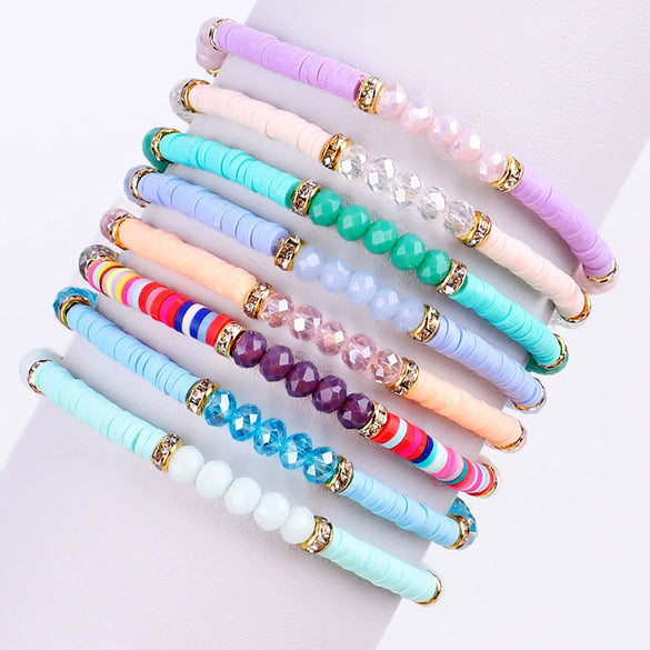 Wholesale Handmade Geometric Ceramic Beaded Bracelet For Women