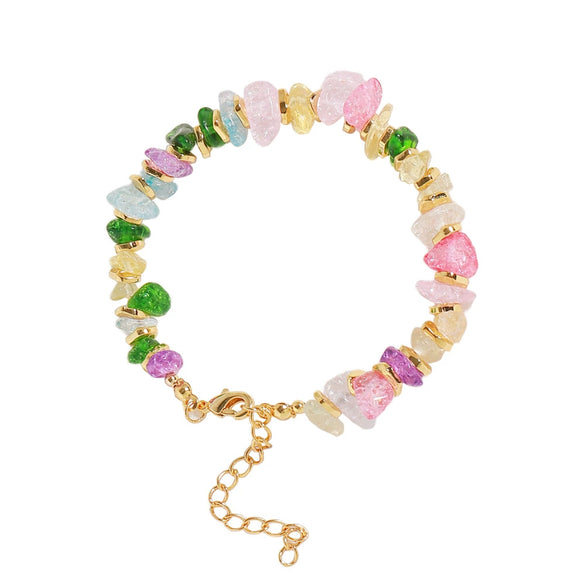 Wholesale Handmade Geometric Copper Natural Stone Beaded Women's Bracelet
