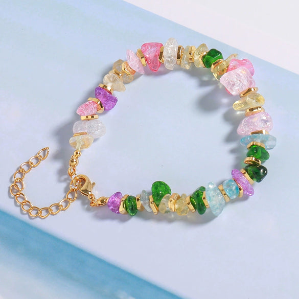 Wholesale Handmade Geometric Copper Natural Stone Beaded Women's Bracelet