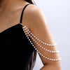 Wholesale Handmade Geometric Fake Pearl Alloy Necklace And Body Chain For Women