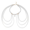 Wholesale Handmade Geometric Fake Pearl Alloy Necklace And Body Chain For Women