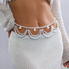 Wholesale Handmade Geometric Fake Pearl Alloy Necklace And Body Chain For Women