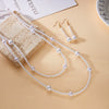 Wholesale Handmade Geometric Fake Pearl Necklace And Earring Set For Women