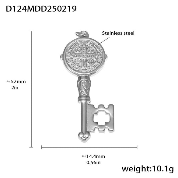 Wholesale Handmade Geometric Fivepointed Star And Ferris Wheel Pendant Necklace For Women Titanium Steel 18K Gold Plated