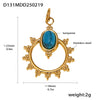 Wholesale Handmade Geometric Fivepointed Star And Ferris Wheel Pendant Necklace For Women Titanium Steel 18K Gold Plated