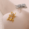 Wholesale Handmade Geometric Fivepointed Star And Ferris Wheel Pendant Necklace For Women Titanium Steel 18K Gold Plated