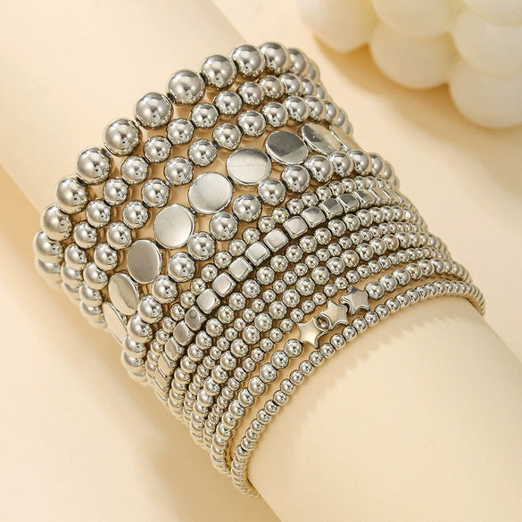 Wholesale Handmade Geometric Fivepointed Star Beads Bracelet Set