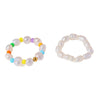 Wholesale Handmade Geometric Freshwater Pearl Acrylic Stainless Steel Stackable Rings For Women