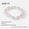 Wholesale Handmade Geometric Freshwater Pearl Acrylic Stainless Steel Stackable Rings For Women