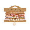 Wholesale Handmade Geometric Glass Shell Bead Bracelet Unisex Jewelry