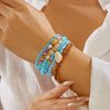 Wholesale Handmade Geometric Glass Shell Bead Bracelet Unisex Jewelry