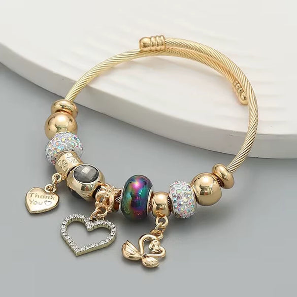 Wholesale Handmade Geometric Gold Stainless Steel Adjustable Bracelet Jewelry
