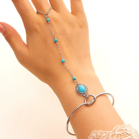 Wholesale Handmade Geometric Iron Finger Bracelet Women's Hand Accessory