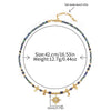 Wholesale Handmade Geometric Lapis Lazuli And Copper Pendant Clavicle Necklace For Women Bohemian Style