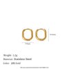 Wholesale Handmade Geometric Minimalist Women's Stainless Steel 18K Gold Plated Ushaped Earrings