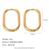 Wholesale Handmade Geometric Minimalist Women's Stainless Steel 18K Gold Plated Ushaped Earrings