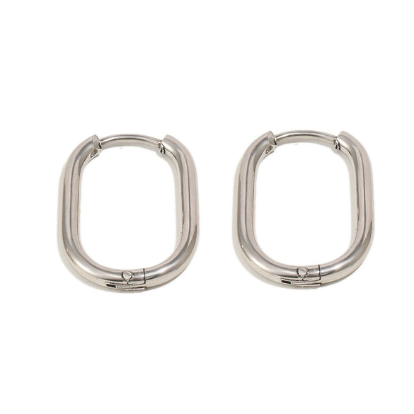 Wholesale Handmade Geometric Minimalist Women's Stainless Steel 18K Gold Plated Ushaped Earrings
