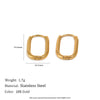 Wholesale Handmade Geometric Minimalist Women's Stainless Steel 18K Gold Plated Ushaped Earrings