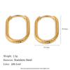 Wholesale Handmade Geometric Minimalist Women's Stainless Steel 18K Gold Plated Ushaped Earrings