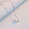 Wholesale Handmade Geometric Natural Pearl S925 Silver Clavicle Necklace For Women