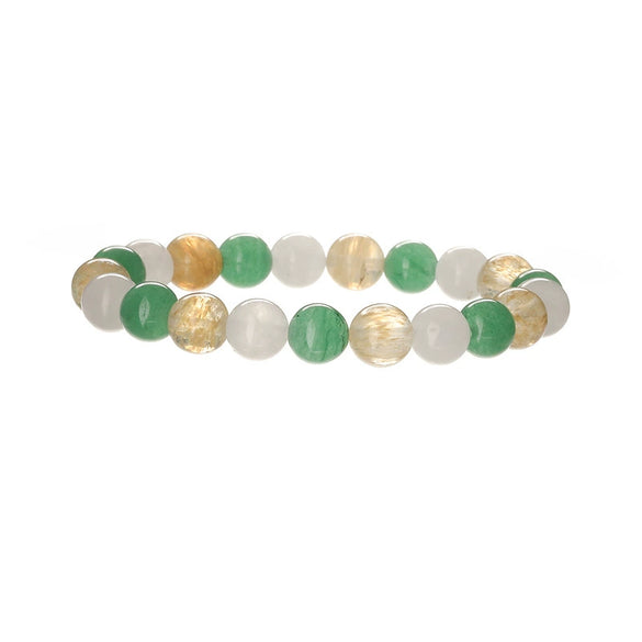 Wholesale Handmade Geometric Natural Stone Agate Beaded Bracelet