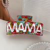 Wholesale Handmade Geometric Pvc Women's Hair Grab Clip Hair Accessories