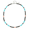 Wholesale Handmade Geometric Rice Bead And Pine Stone Stainless Steel O Shaped Chain Necklace For Men And Women