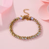 Wholesale Handmade Geometric Stainless Steel 18K Electroplated Tassel Chain Bracelet For Women
