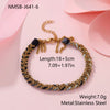 Wholesale Handmade Geometric Stainless Steel 18K Electroplated Tassel Chain Bracelet For Women