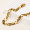 Wholesale Handmade Geometric Stainless Steel 18K Gold Plated Chain Necklace For Women