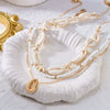 Wholesale Handmade Glass And Alloy Starfish Shell Beaded Colorblocking Seed Bead Layered Necklace Set For Women With Geometric And Animal Patterns