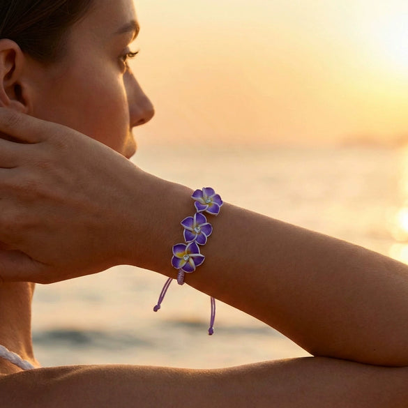 Wholesale Handmade Glass Flower Bracelet And Anklet For Women