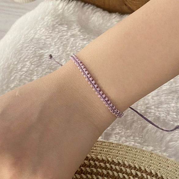 Wholesale Handmade Glass Glaze Rice Bead Woven Bohemian Bracelet For Women