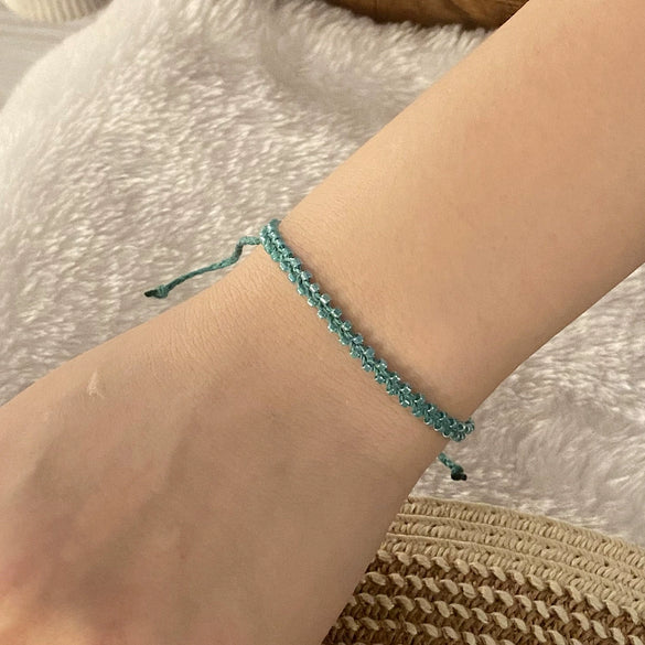 Wholesale Handmade Glass Glaze Rice Bead Woven Bohemian Bracelet For Women