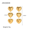 Wholesale Handmade Heart Stainless Steel 18K Electroplated Geometric Women's Earrings