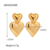 Wholesale Handmade Heart Stainless Steel 18K Electroplated Geometric Women's Earrings