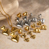 Wholesale Handmade Heart Stainless Steel 18K Electroplated Geometric Women's Earrings